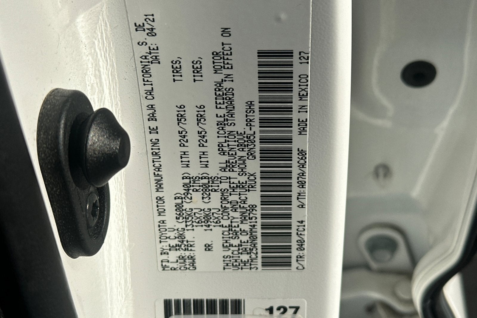 2021 Toyota Tacoma 4WD SR