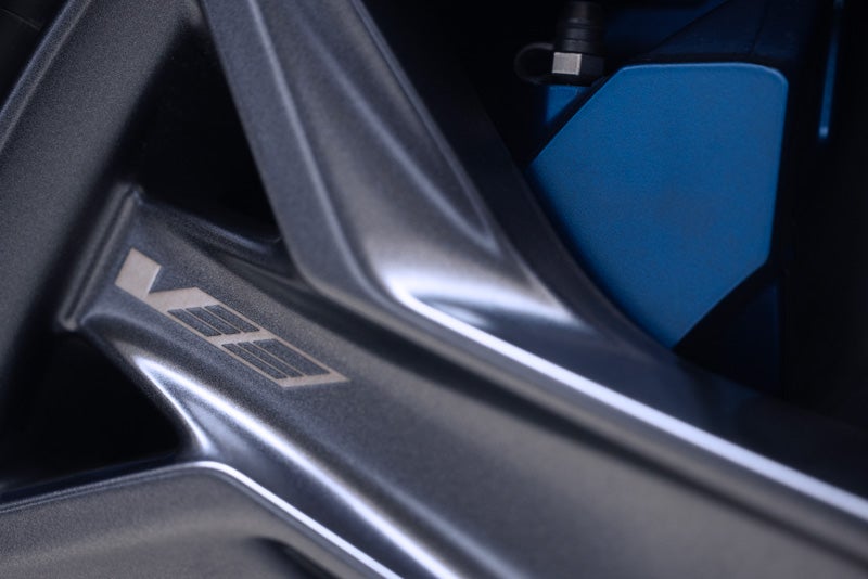 Close-up of the 2026 OPTIQ-V Brembo Performance Front Brakes | Seaside Cadillac in SEASIDE CA